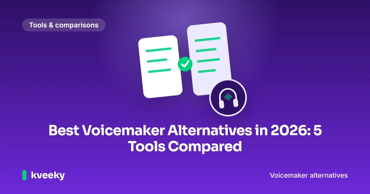 Voicemaker alternatives: illustration of two feature cards compared side by side